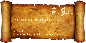 Petku Zseraldin névjegykártya